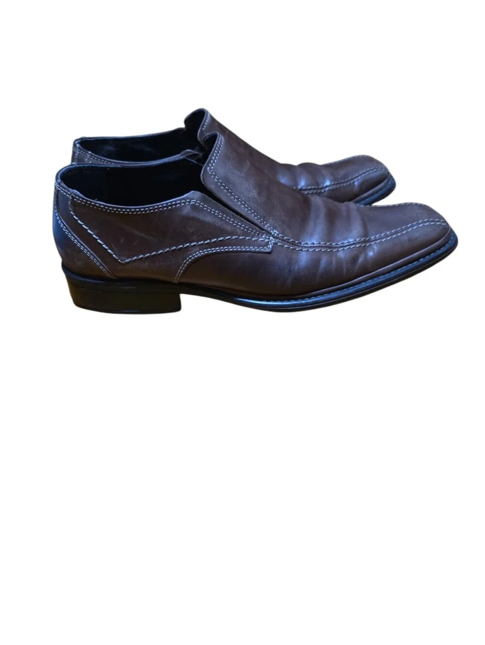 Men's Brown Aldo Slip-On Leather Dress Shoes | Size 10